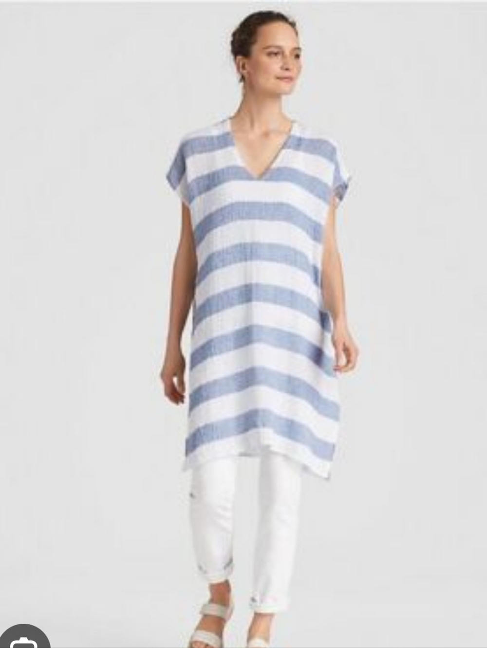 Eileen Fisher crinkle linen tunic/dress Sz S/M